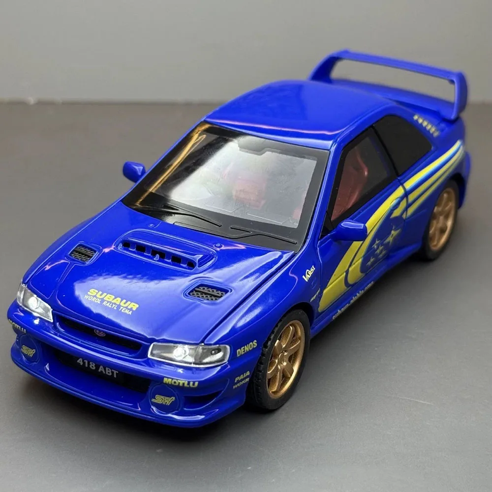 1:32 Scale Impreza Models Toys Cars Alloy Diecast Wheels Turned Sports Car 4 Doors Can Be Opened Vehicle for Children Best Gifts