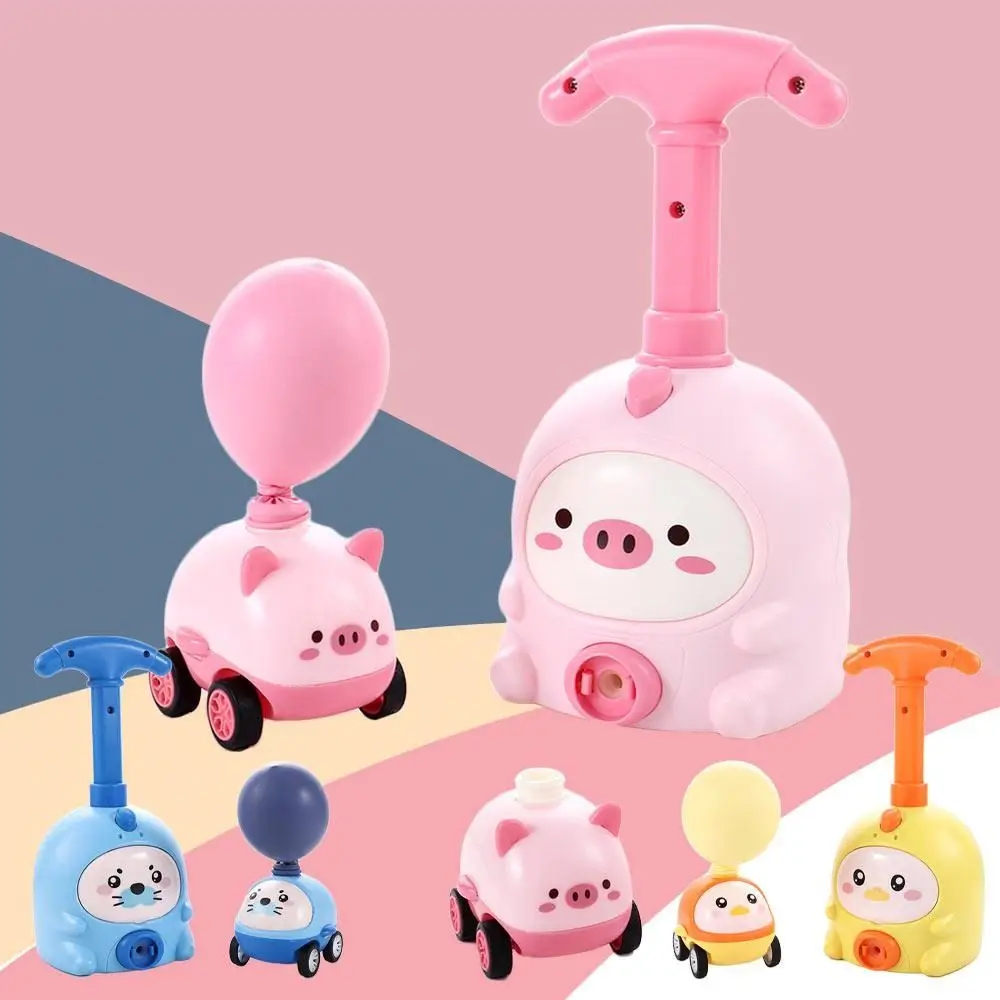 Car Tower Design Balloon Launcher Toy Air Propulsion System Balloon Launch Playset Science Toys Duck Scientific Toy Playset