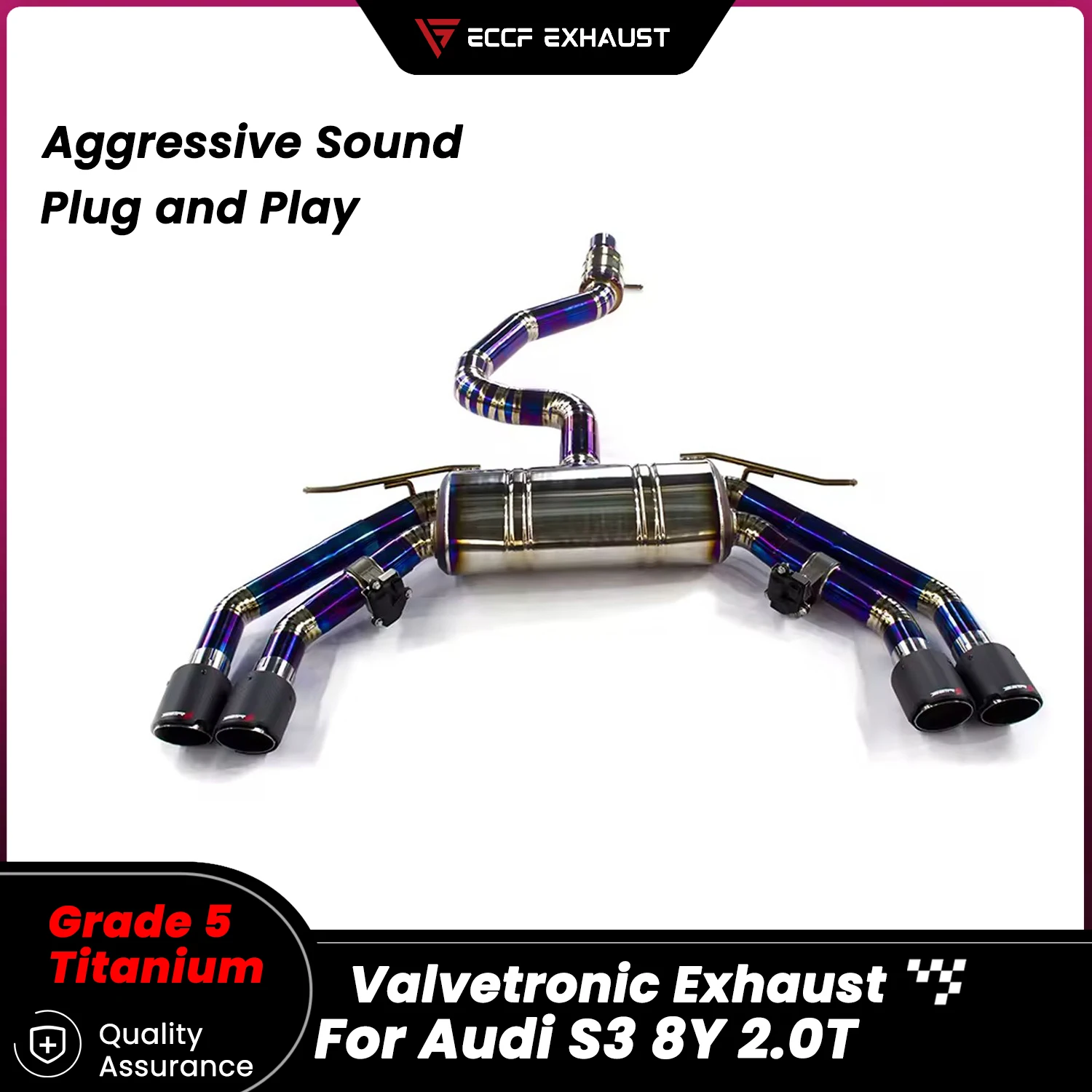 

Titanium Valvetronic Exhaust For Audi A8 C8 3.0T Aggressive Sound Performance Upgrade Easy Installation