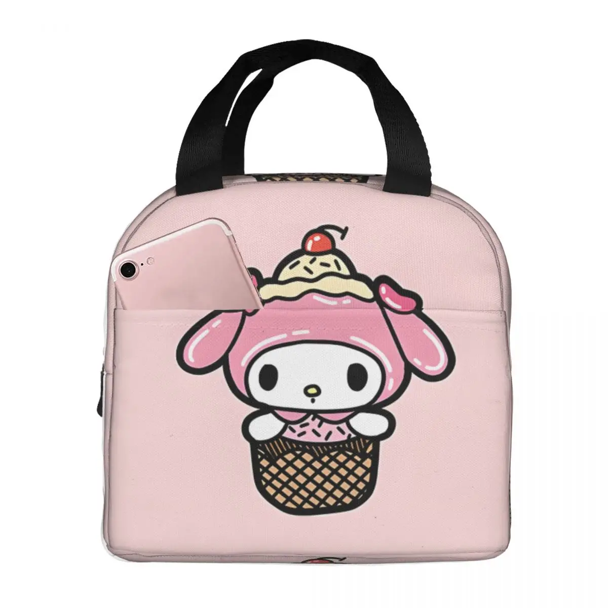 For Men Kid Insulation Rice Bag My Melody Ice Cream Plush Portable Sanrio TotePicnic StorageFor School