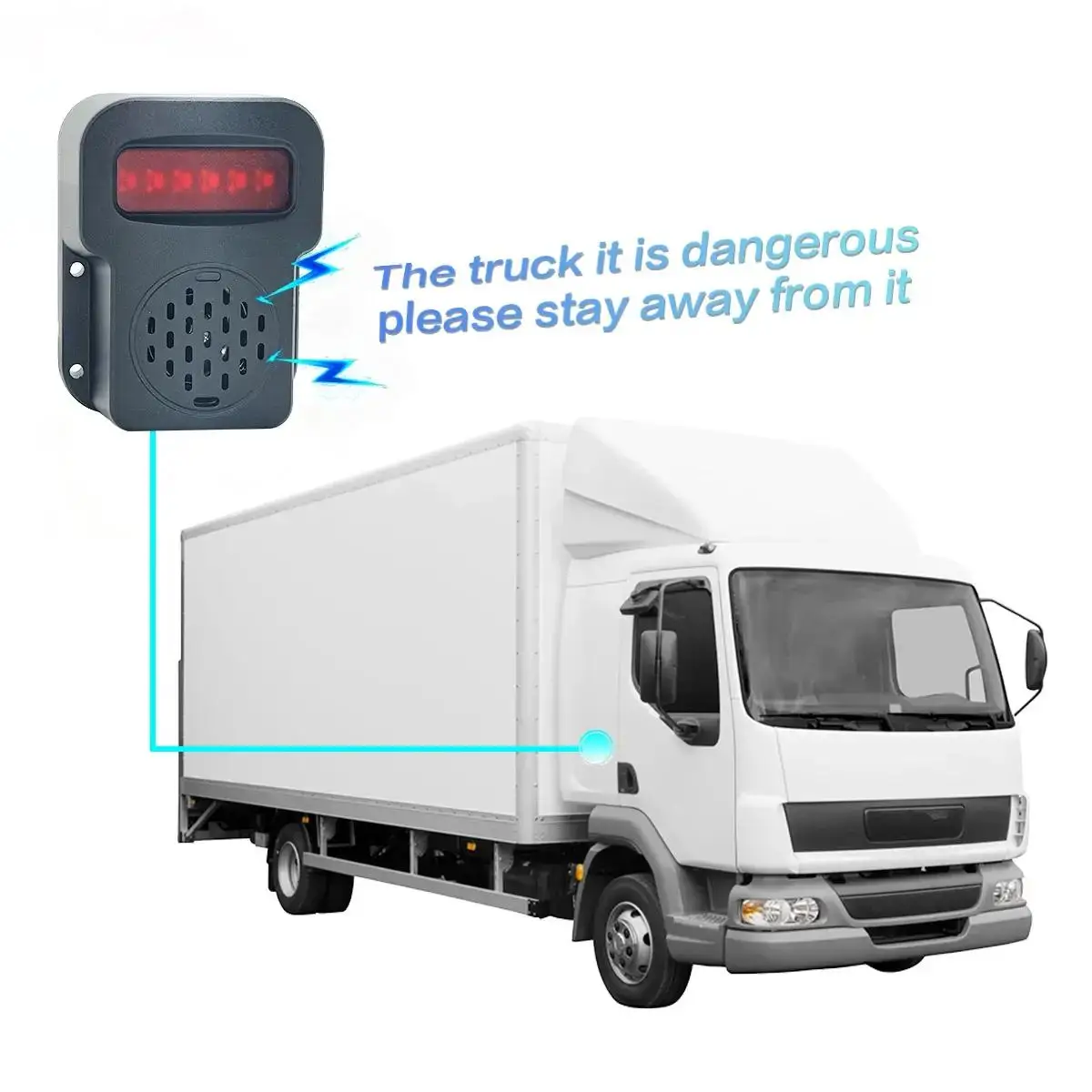 Sensore di parcheggio di sicurezza flash LED rosso Veicolo Carrello elevatore Camion Lampada di avviso di avvertimento per auto con sirena di allarme sonoro Luce stroboscopica