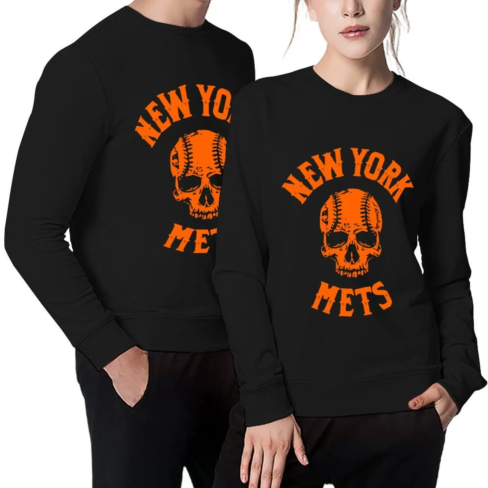 

Mets Skull Pullover mens designer clothes men's clothing graphic t shirts men mens clothes men sweatshirt