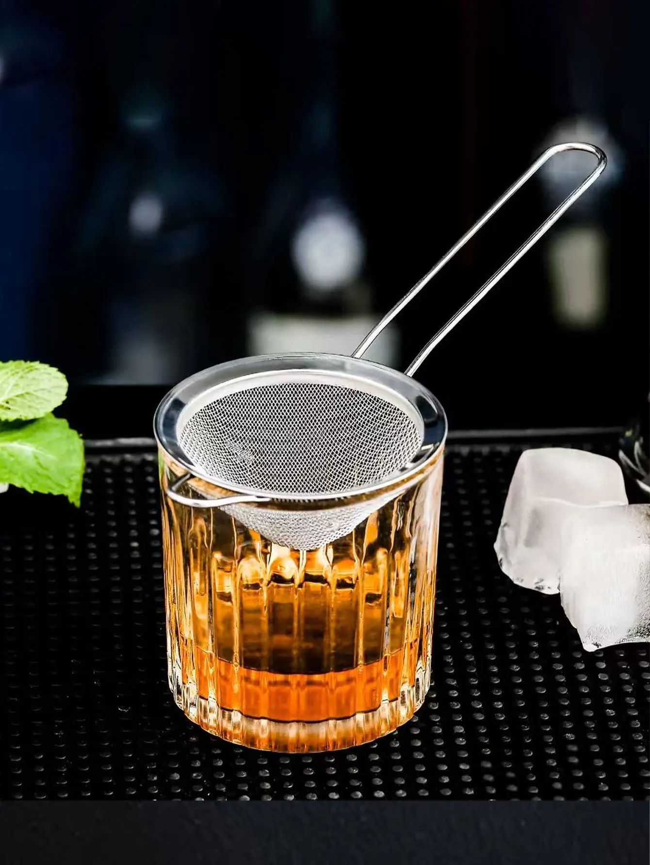 Bar Soul Triangle Fine Mesh Cocktail Ice Filter Juice Residue Filter Strainer Spoon Bartending Tools 2Pcs