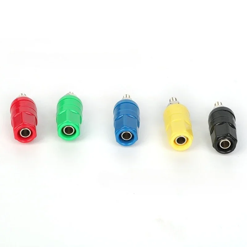 5PCS M4×36 Pure Copper 4mm Banana Socket Binding Post Connector, 20A, Black Red Blue Green Multiple Colors
