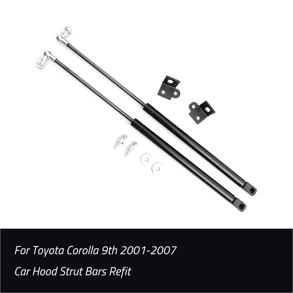 For Toyota Corolla Allex 2000-2007 9th E120/E130 Car Bonnet Cover Lift Gas Spring Shock Bracket Strut Bars Hydraulic Rod Styling