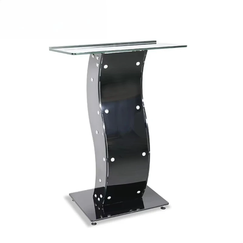 Transparent black podium Church Plexiglass podium Wedding etiquette platform