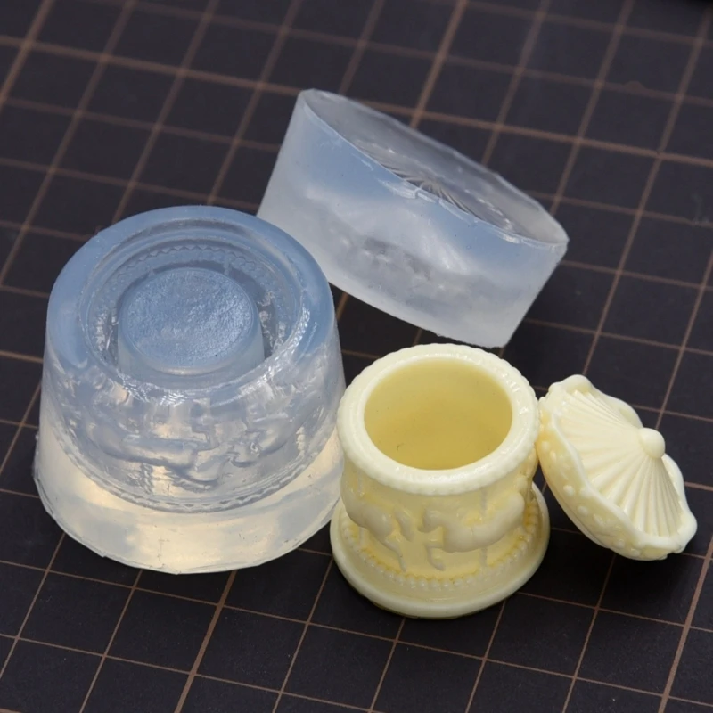 Detailed Small Jar Silicone Mould For Crafting Tiny Decorative Pottery Pieces