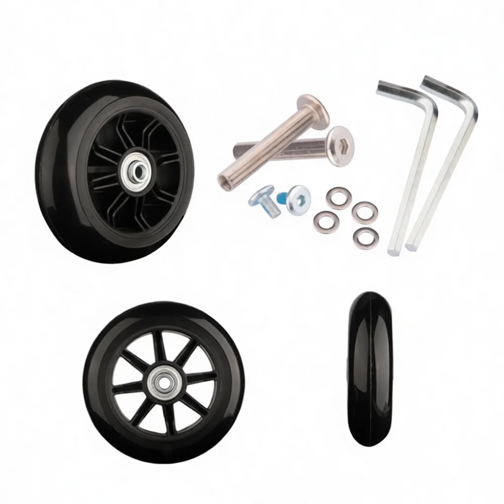Durable Luggage Casters Replacement Wheels Rubber Suitcase Repair Accessories Silent Smooth Rolling Parts For Travel Trolley