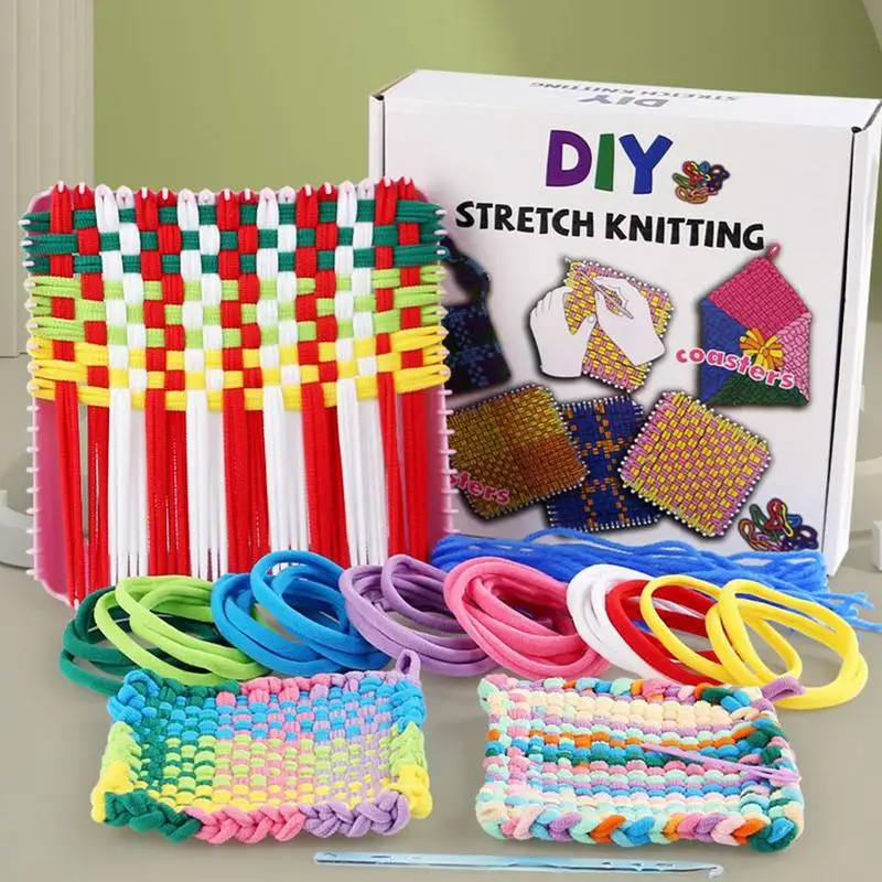 Fasce per tessitura Anelli artigianali Ricarica per presine Forniture artistiche interattive per presine con 8 colori arcobaleno per bambini di 3 anni