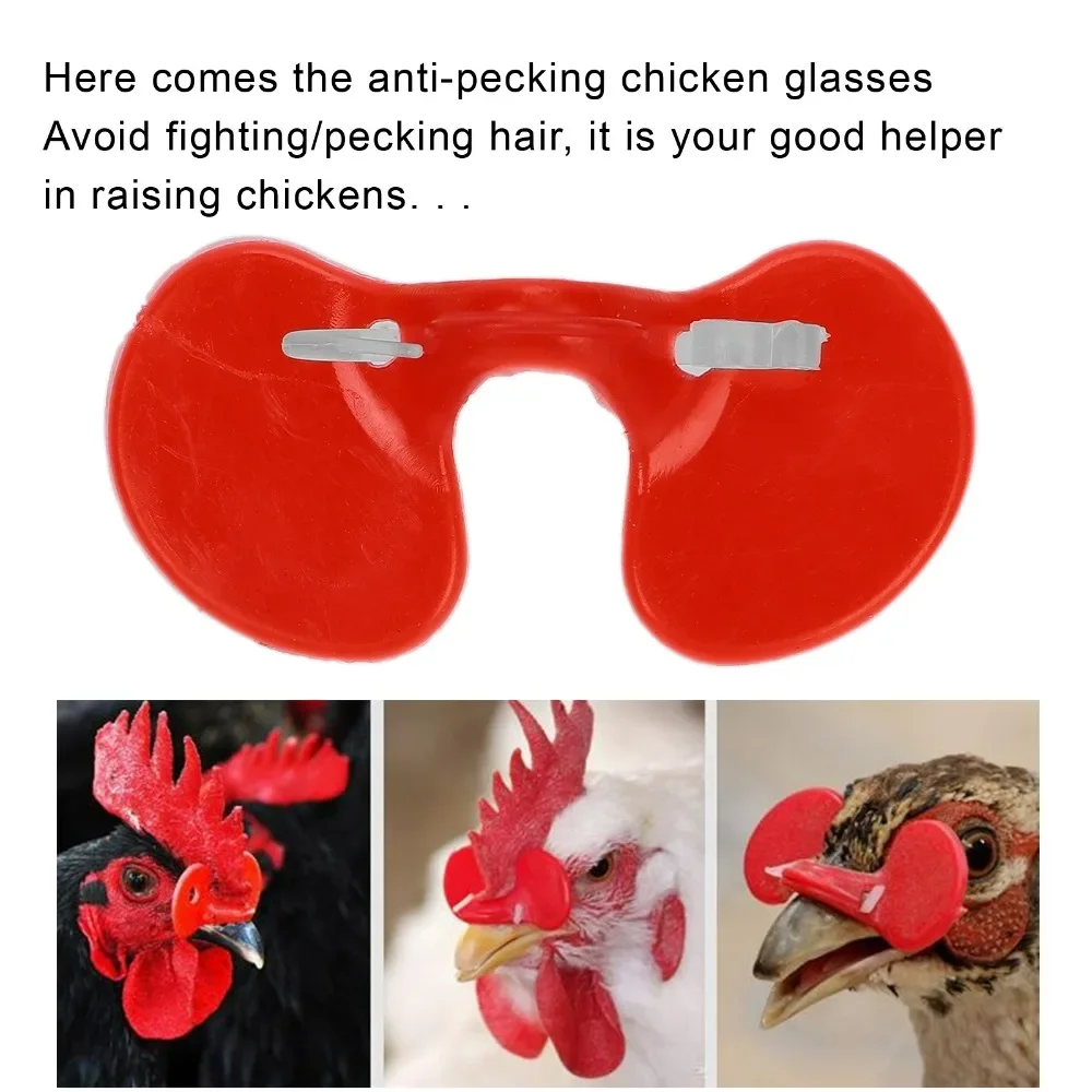 Chicken Eyeglasses Single Beam Chicken Eyeglasses Eye Mask Anti-pecking Anti-pecking Shield (100pcs in a pack) Single Beam