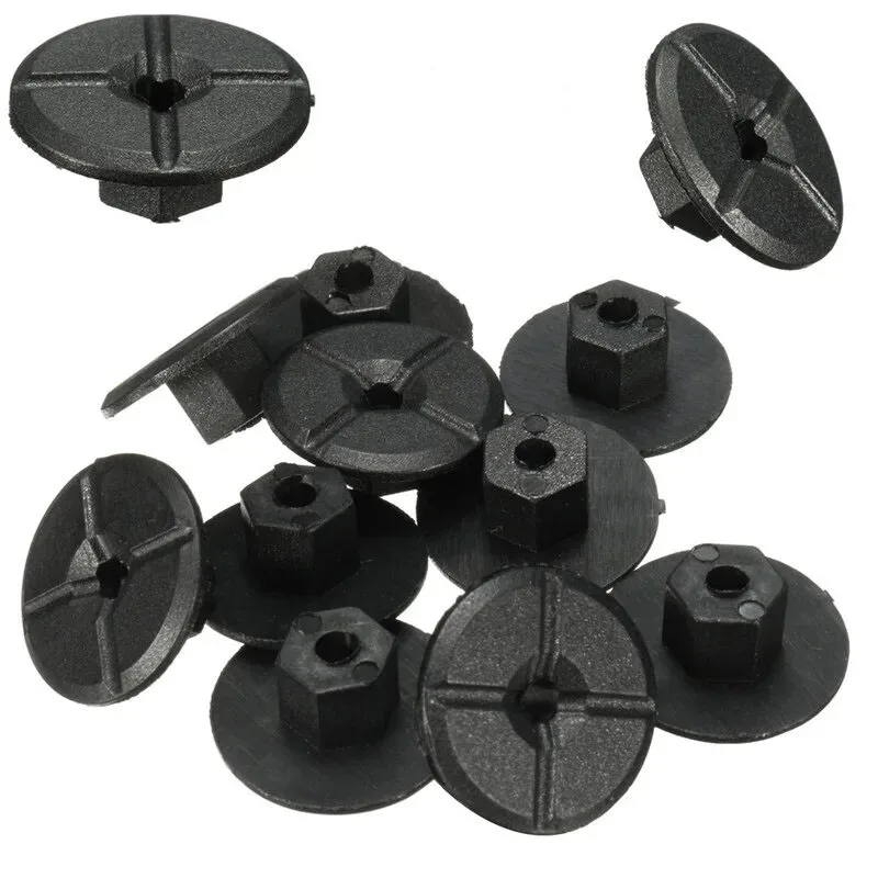 10Pcs 4mm Plastic Fastener Nut For Mercedes Benz Fender Mud Flap Splash Guard Wheel Arch Bumper Panel Retainer Clip Rivet