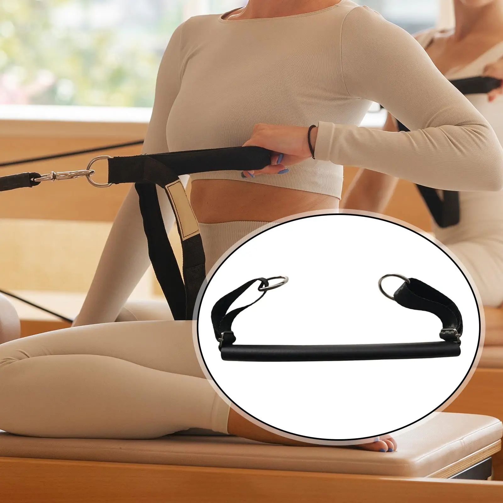 

Ремешок для ног Pilates Reformer, регулируемый растягивающийся ремень для тренировок, ремешок на щиколотке для спортзала для женщин, силовые тренировки, фитнес