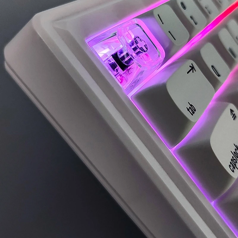 1.75u XDA Blank Keycaps Game Transparent Crystal Keycaps para teclado Mecânico