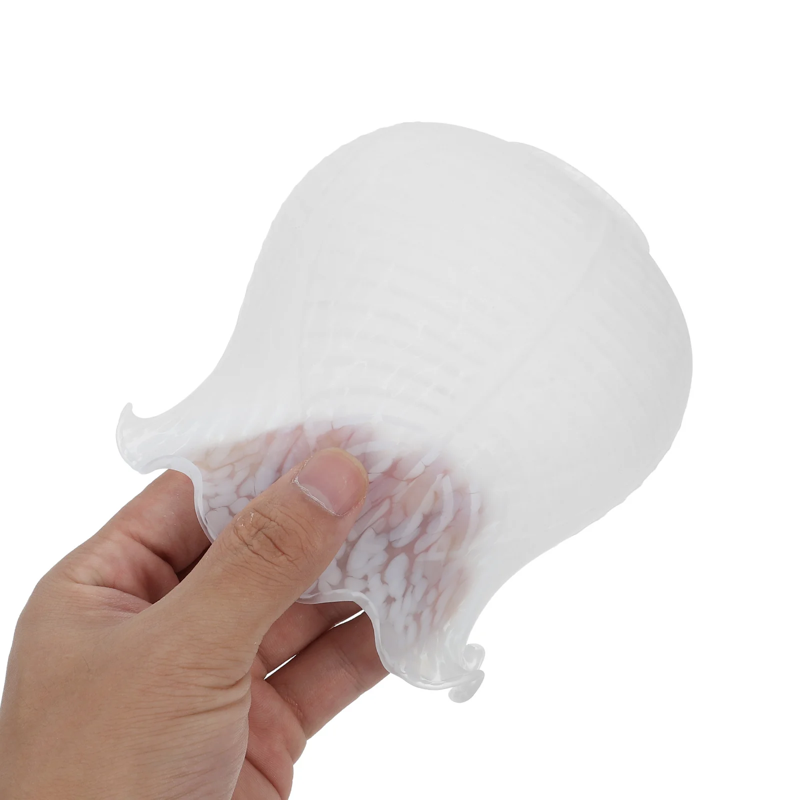 E27 ثلاث أوراق زهرة الزجاج عاكس الضوء قلادة ضوء المصباح غطاء استبدال لتركيبات السقف الجدار الشمعدان لينة نشر الضوء