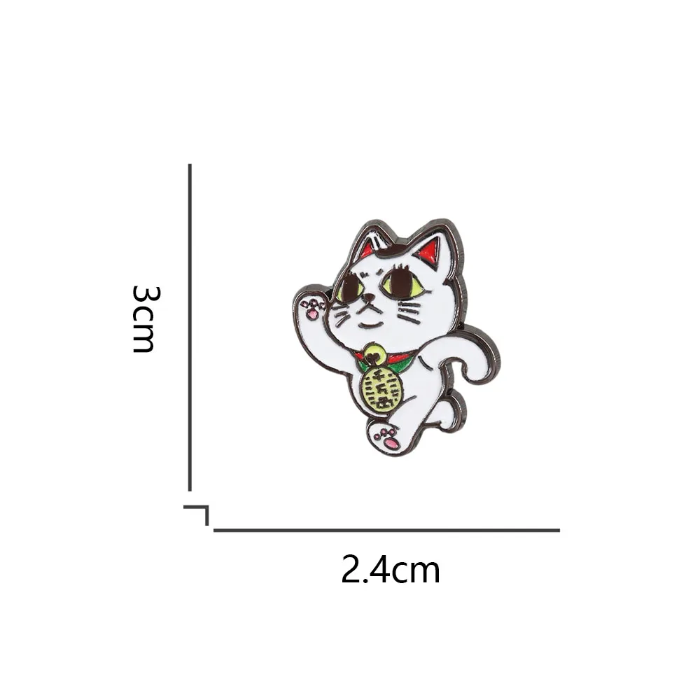Turbo Granny Cat Running Lapel Pin Cute Cartoon Dandadan Lucky Cat Badge Funny Jewelry Decoration