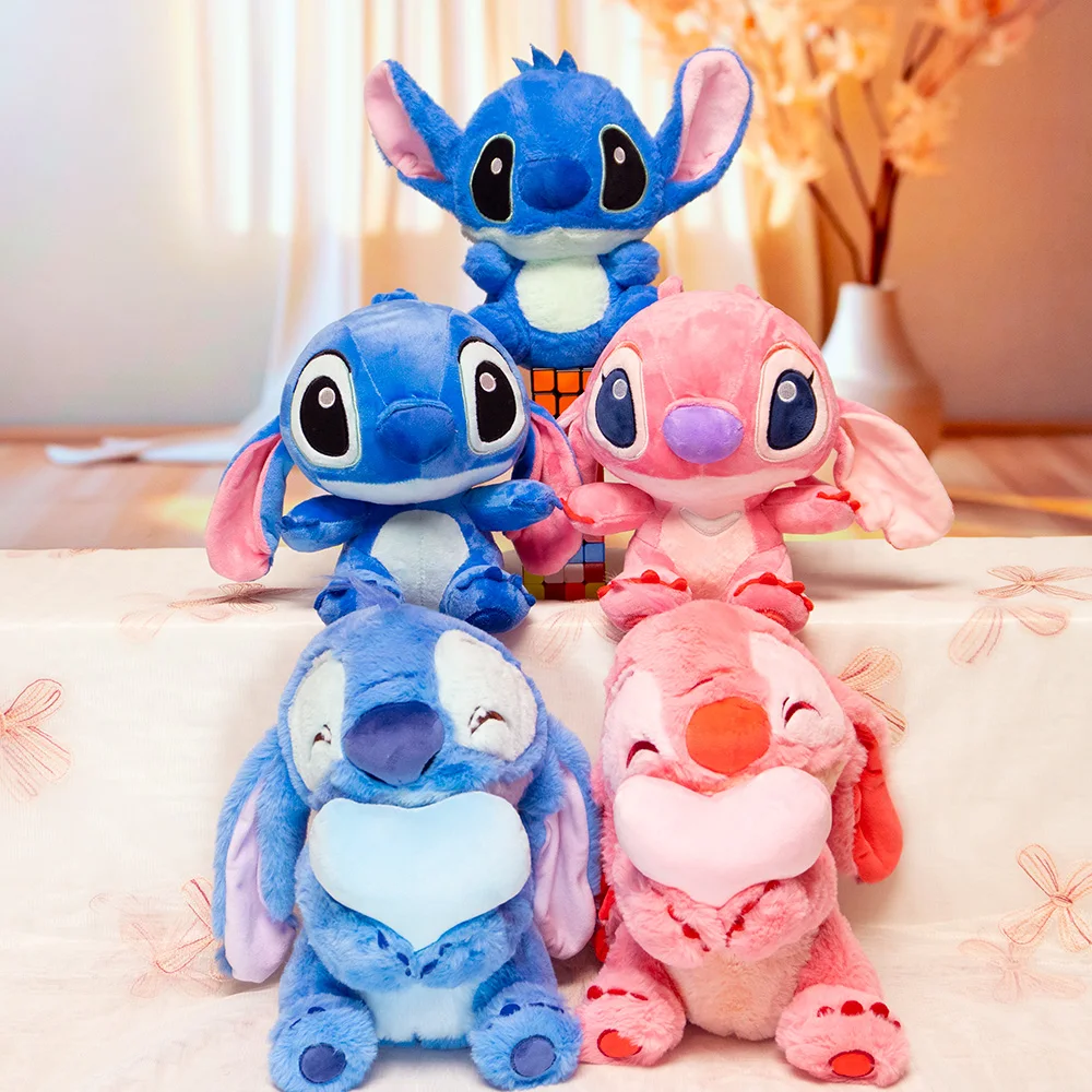 

Kawaii аниме Лило и Стич Фигурки Диснея Кукла Стич Ангел Плюшевые игрушки Мягкие милые мультяшные куклы Подарок для детей