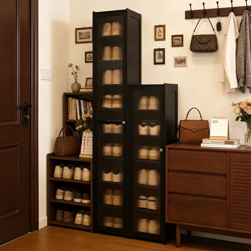 Multi-functional All solid wood multi-layer entrance shoe cabinet indoor shelf shoe rack