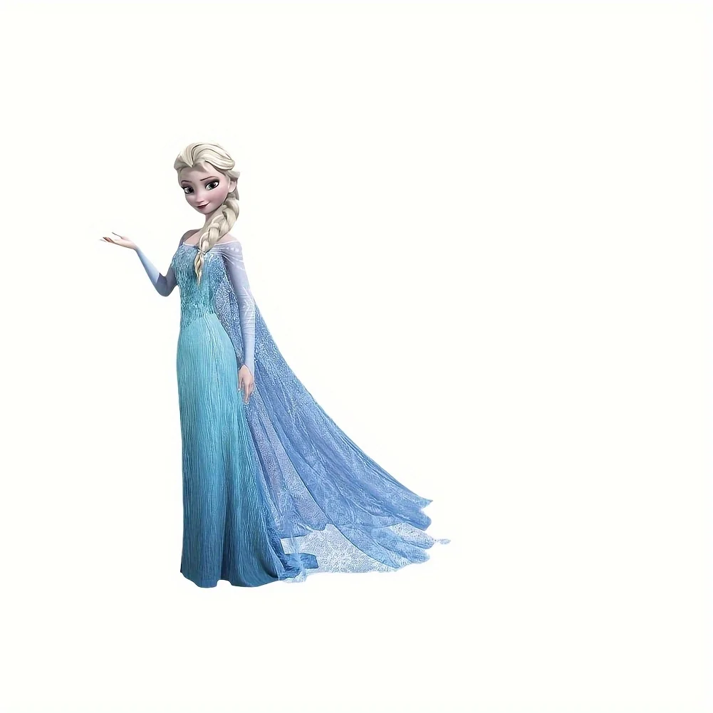 1 ملصق حائط للأميرة إلسا فروزن - نمط كرتوني متألق، مع رقاقات ثلجية، ذاتي اللصق، مثالي لتزيين غرفة النوم، يوصى به للأسطح المعدنية