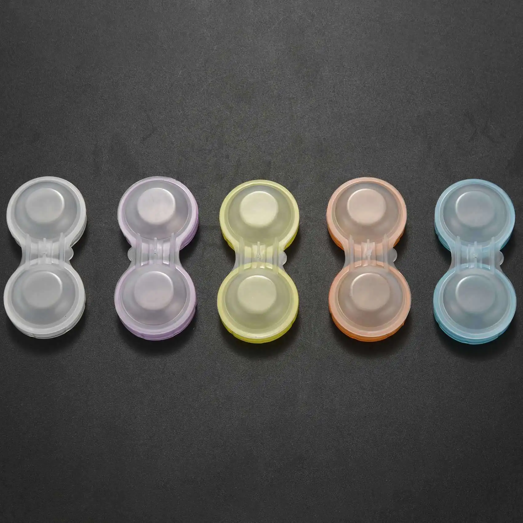 A93G 20 X Contact Lens Cases - Colour Coded L And R Soaking Storage Cases, Random Color (Multicolor)