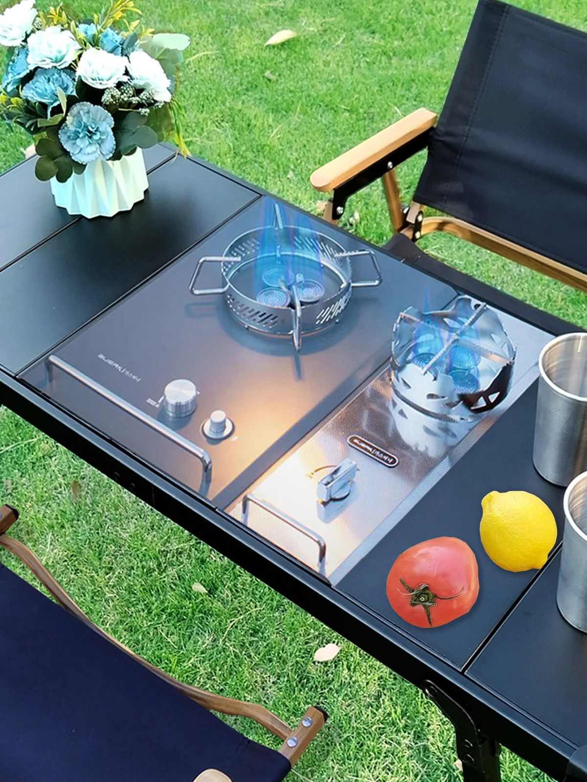 Lohascamping gaz sobası taşınabilir kamp sobası 8000W propan bütan fırın masaüstü katlanır IGT entegre gazlı fırın