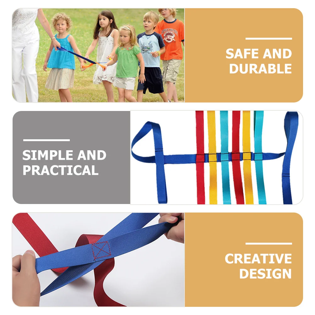 حبل المشي للأطفال، حبل أمان متين من النايلون لمرحلة ما قبل المدرسة، لون مشرق، مستلزمات الرعاية النهارية للاستقلال للأطفال الصغار، قابلة لإعادة الاستخدام #1
