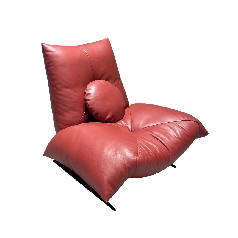 

Full leather leisure chair down single sofa chair living room business