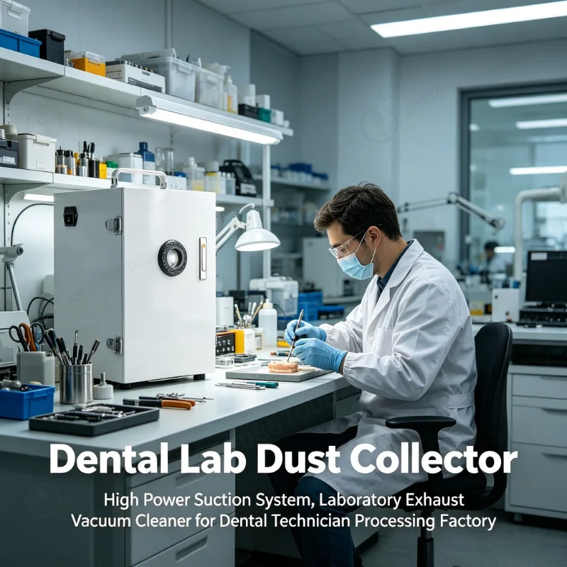 Dental Lab Dust Collector High Power Suction System Laboratory Exhaust Vacuum Cleaner for Dental Technician Processing Factory