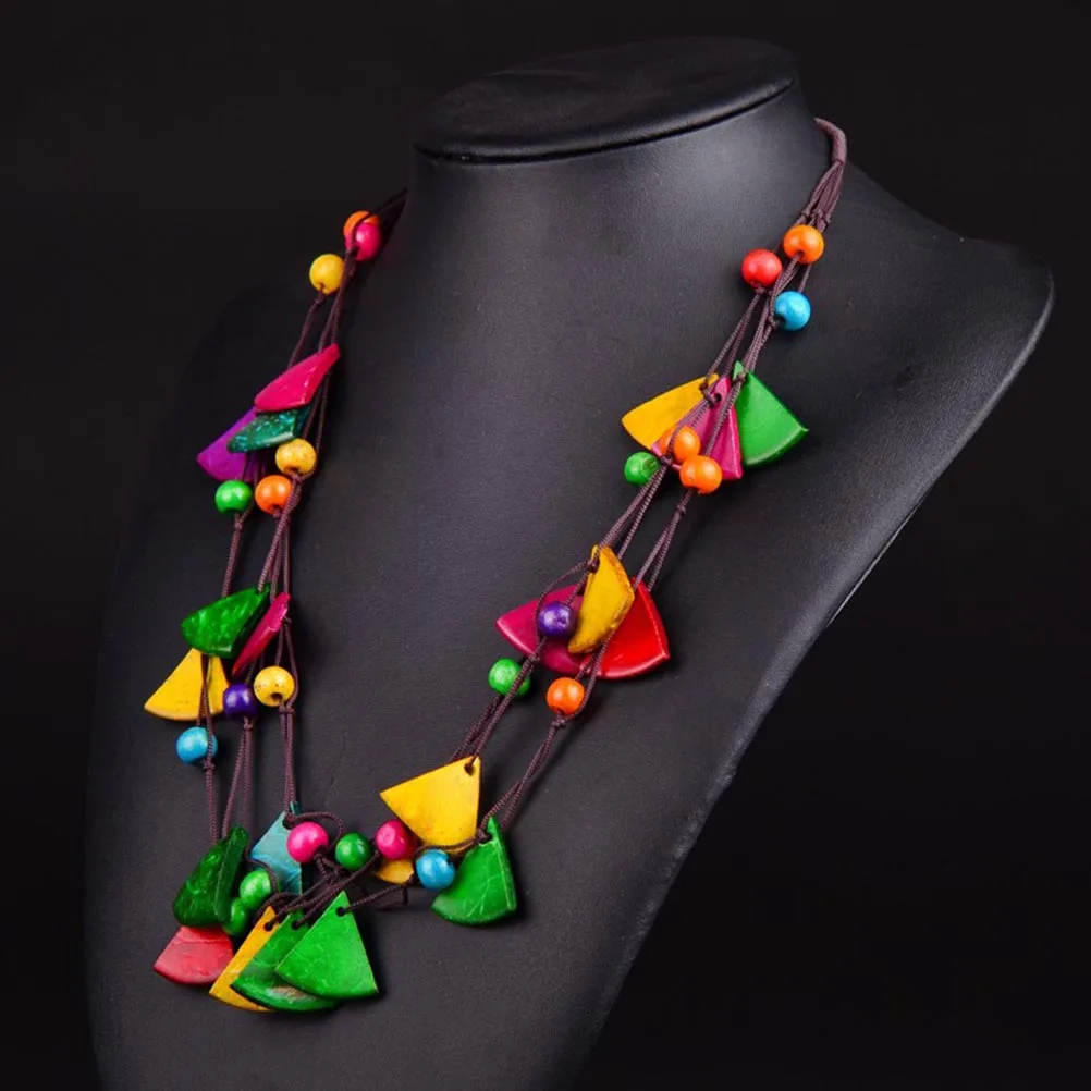 

Geometric Necklace Geometry Multi Layer Ladies Collarbone Chain Triangle Pendant Bohemia Fashion Accessories Birthday Gift Women