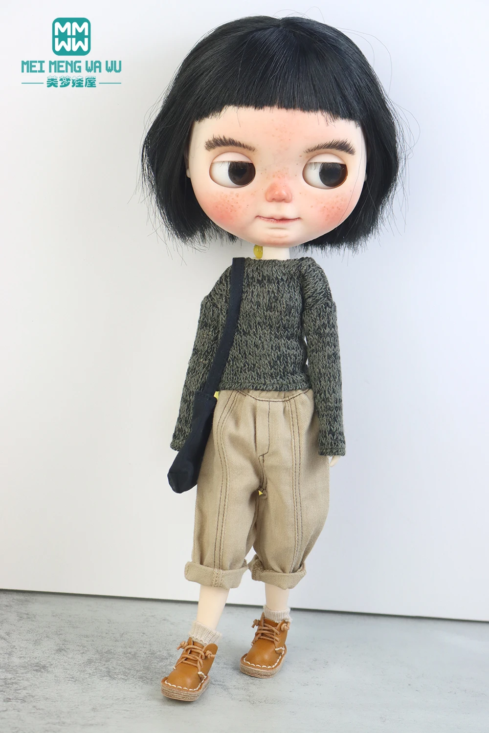 Blyth Doll Clothes Fashion Sweater Flared Pants for 28-30cm Azone OB22 OB24 Toys Gift