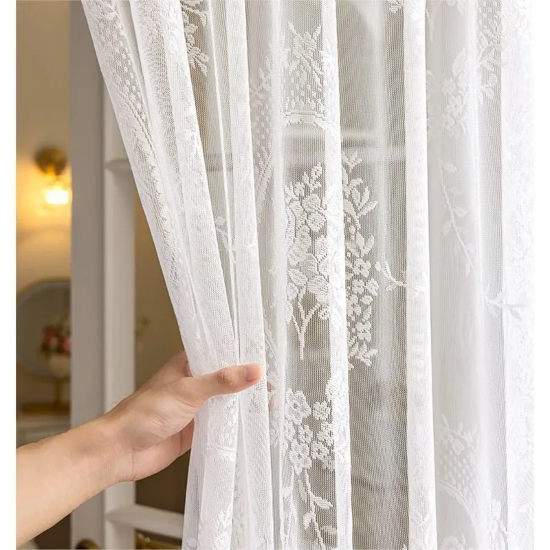 Non Drilling Installation Self-adhesive Lace Shading Curtain Gauze Cabinet Curtain Self-adhesive Bookshelf Rack Dust CurtainZJ91