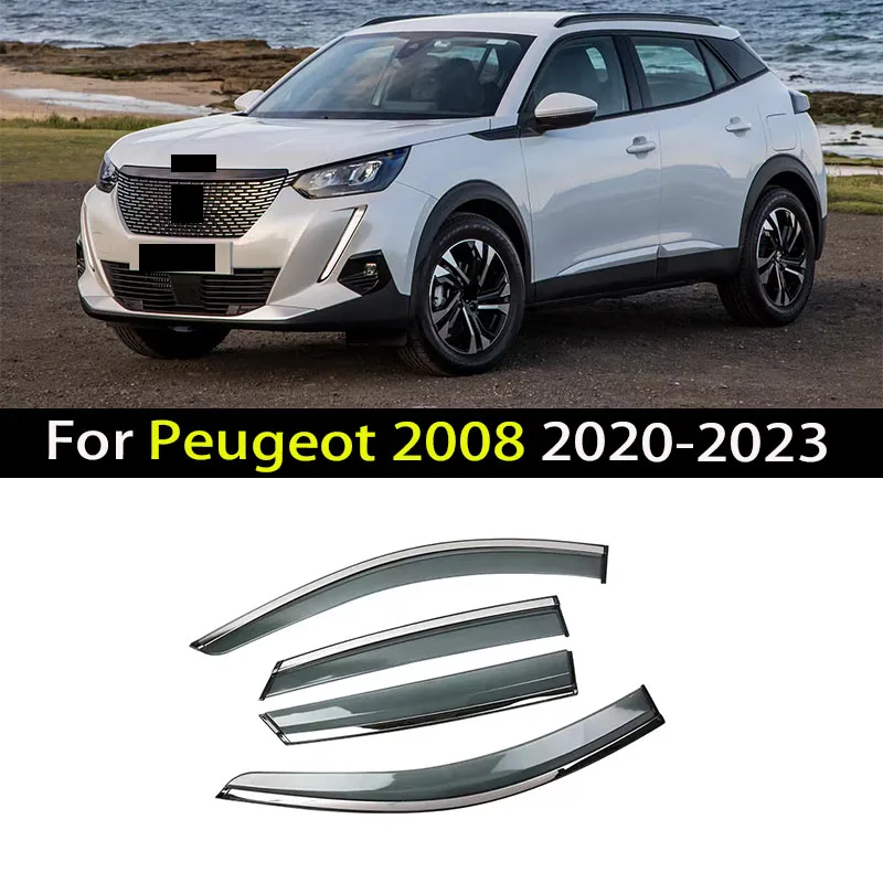 Car Window Visor For Peugeot 2008 2020 2021 2022 2023 Deflectors Window Rain Guard Weathershield Sun Rain Guard