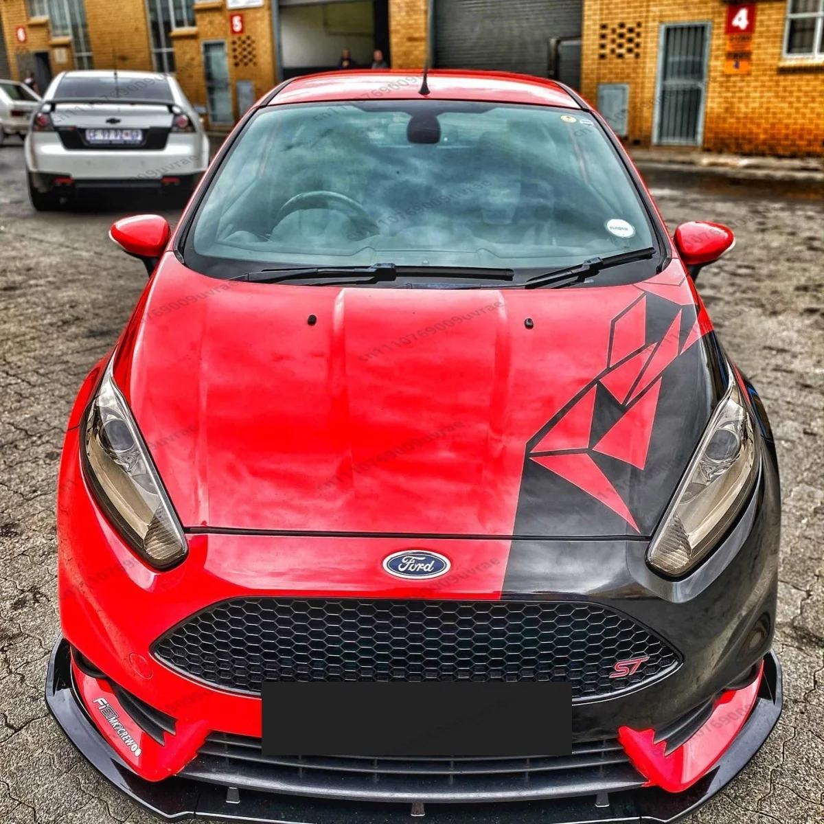 Frontspoilerlippe für Ford Fiesta MK7 ST ST Line 2013-2016 Glanzschwarz Spoiler Splitter Diffusor Abdeckung Schutz ABS Bodykits Tuning – Detail 3