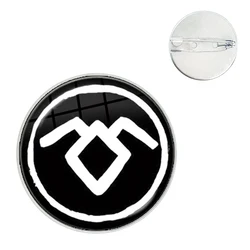 2024 New Arrival Twin Peaks Collar Pin Brooch David Lynch Movie Jewelry Glass Gems Metal Pin For Clothes Hat Accessories