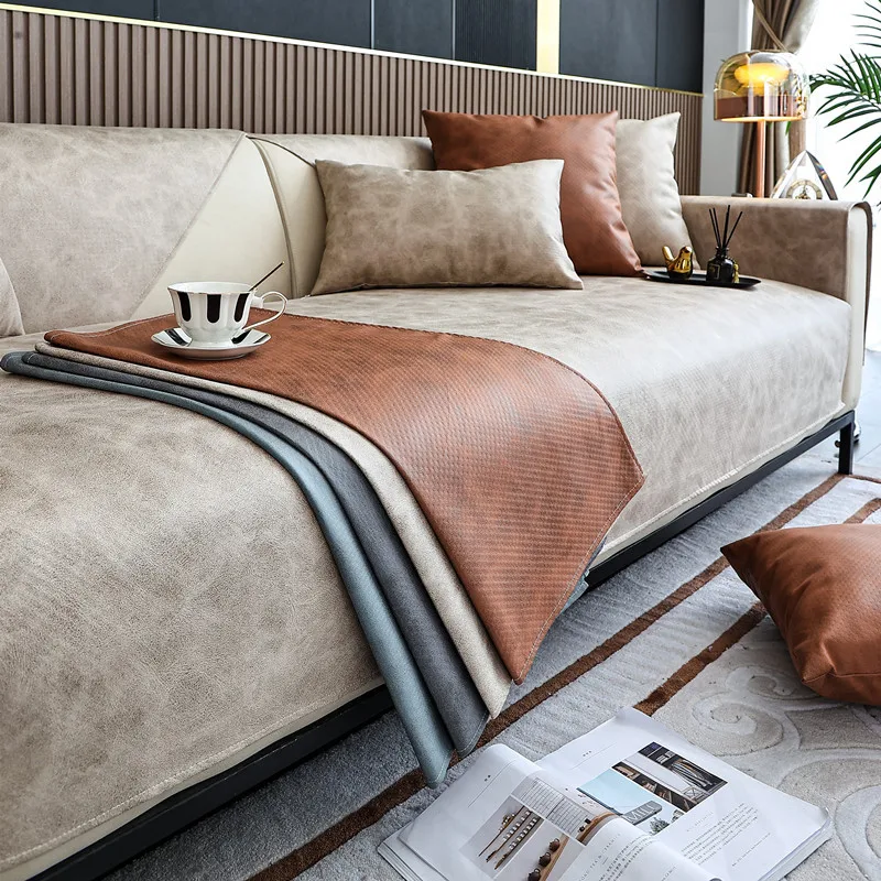 Thickened Imitation Leather Fabric, Modern Simple and Luxurious Seat Cushion, Soft Bag, Sofa Cushion Fabric, Anti Cat Claw