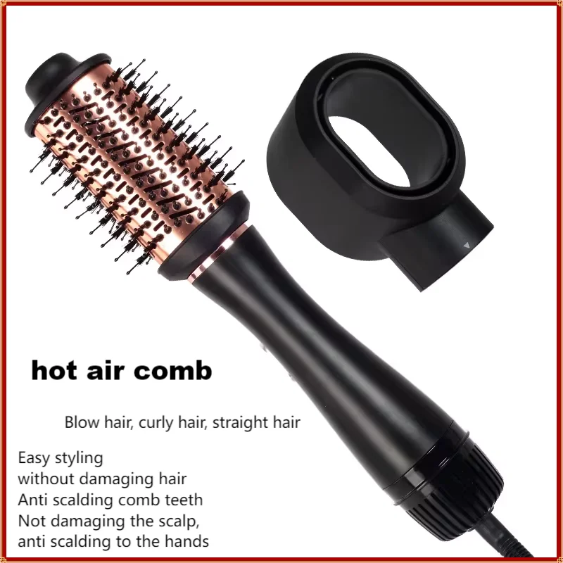 Multi Functional Interchangeable Head One-step Hot Air Brush Salon Professional Hair Dryer New Straight Hair Curler Styling Comb