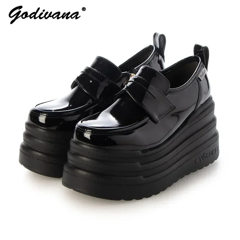 Japanese Trendy Retro Casual Sports Shoes New Autumn Female Thick-soled Muffin JK Uniform Shoes Women's Single Shoes Loafers image 5