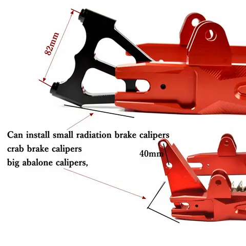 Motorcykelsvingarm 3D CNC Aluminiumlegering Bakre Flatgaffel Lämplig för Yamaha FORCE RSZ JOG GOGO Niu U+/US/UQI Scooter Modify 6 best sales svängarm - №2