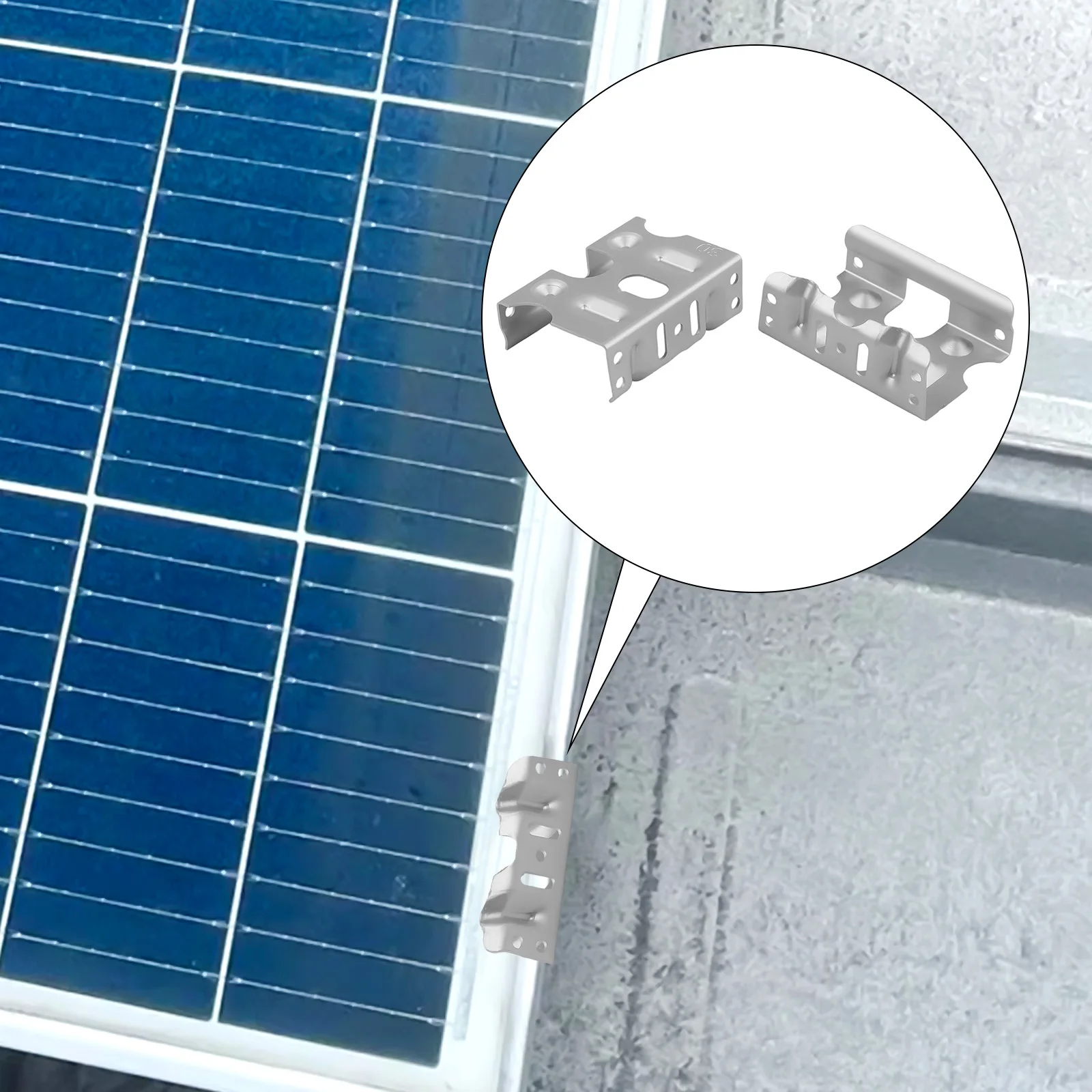Solarpanel-Wartung: Silberfarbene 304 Edelstahl-Abflussklammern – 304 Edelstahl-Clips verhindern Wasseraufstauungen