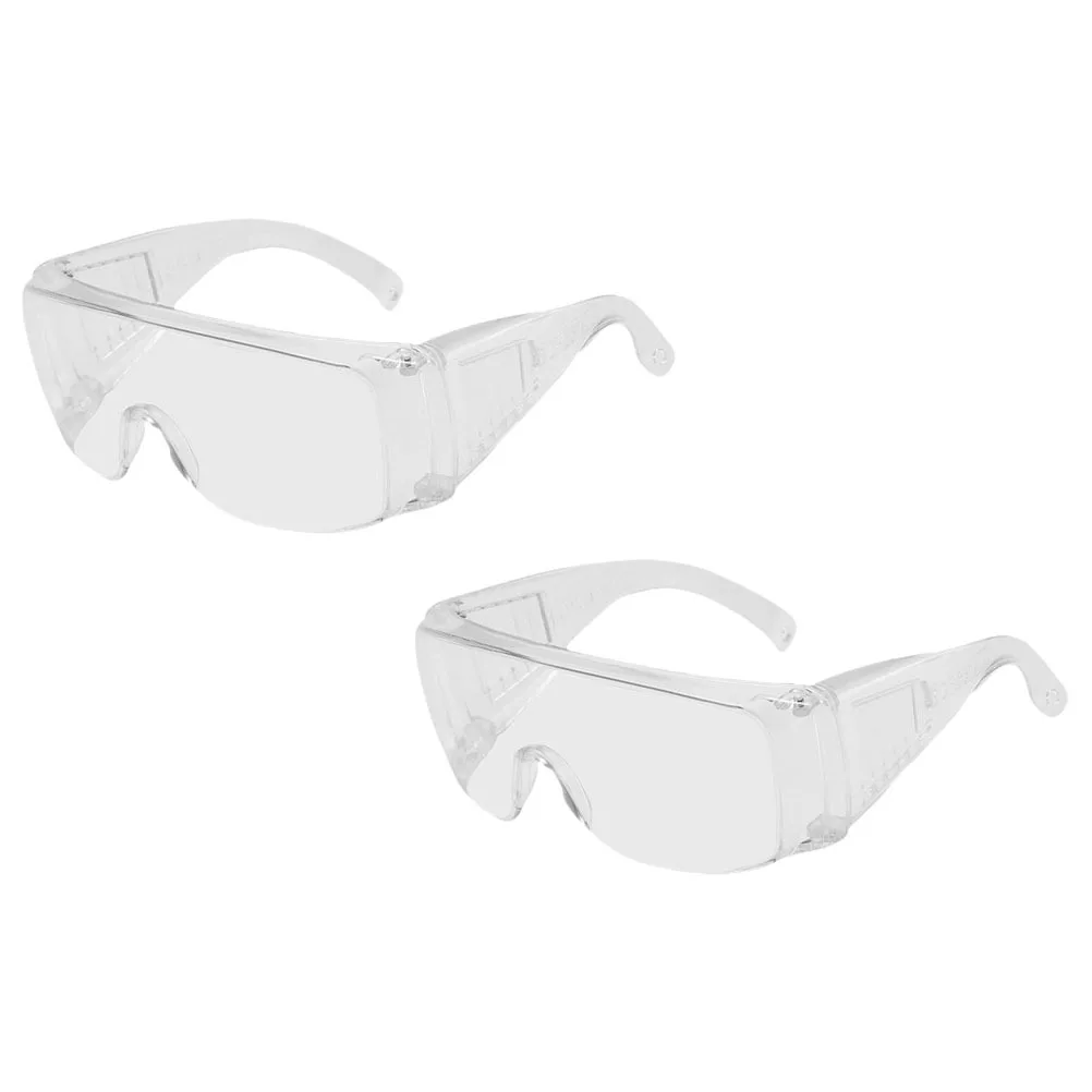 2Pairs Transparent Protective Goggles Impact Resistance Eye Protection Glasses for Driving Riding Sports Protective Glasses