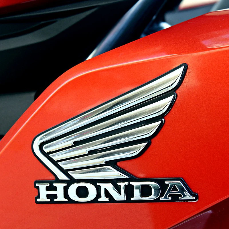 Honda motorcycle sticker with Circular Wings 3D Fuel Tank Sticker Logo Soft Rubber Sun Protection Waterproof Modification