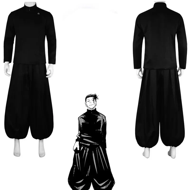 Anime Jujutsu Kaisen Fushiguro Toji Cosplay Kostuum Volwassen Unisex Korte Mouw Top Broek Pak Halloween Uniform