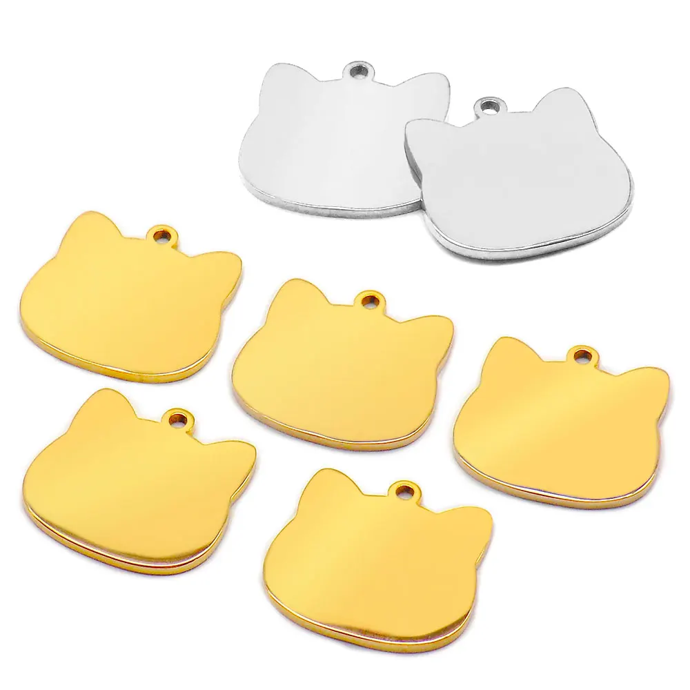 

100 Pcs High Quality Stainless Steel ID Blank Dog Tags Necklace Cat Pendant Jewelry Mirror PolishTags Pet Collar Accessories