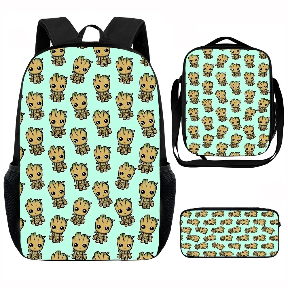 

Movie G-groots Child School Backpack with Lunch Bags ,Pencil Bags ,School Bags for Boys Girls Best Gift