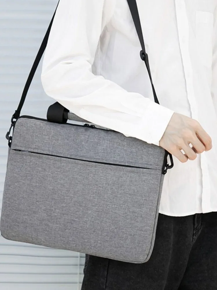 New Shockproof Laptop Sleeve Case Ultra Thin Large Capacity Shoulder Bag Business Fashion Laptop Handbag Notebook Cover Pouch