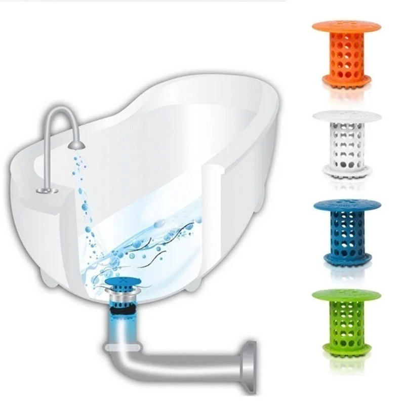 

New Bath Pond Anti Held In Tank Floor Drain Plug Hair Hair Cleaning Collector Anti-blocking Device