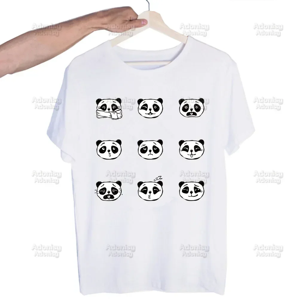 

Cartoon Stylish Panda Animal Print Men's Brand T-shirts Funny Hip Hop Summer Women Men Tshirts Streetwear Ulzzang Harajuku
