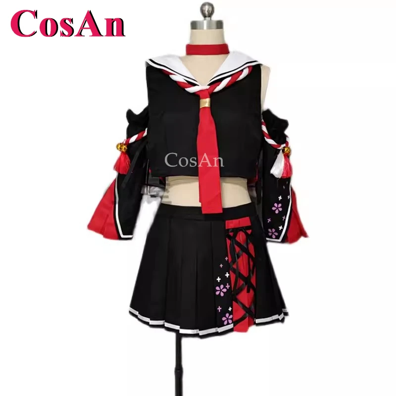 أزياء كوسان أنيمي Vtuber Hololive Ookami Mio التأثيرية أزياء جميلة وجميلة للزي اليومي ملابس لعب الأدوار والحفلات