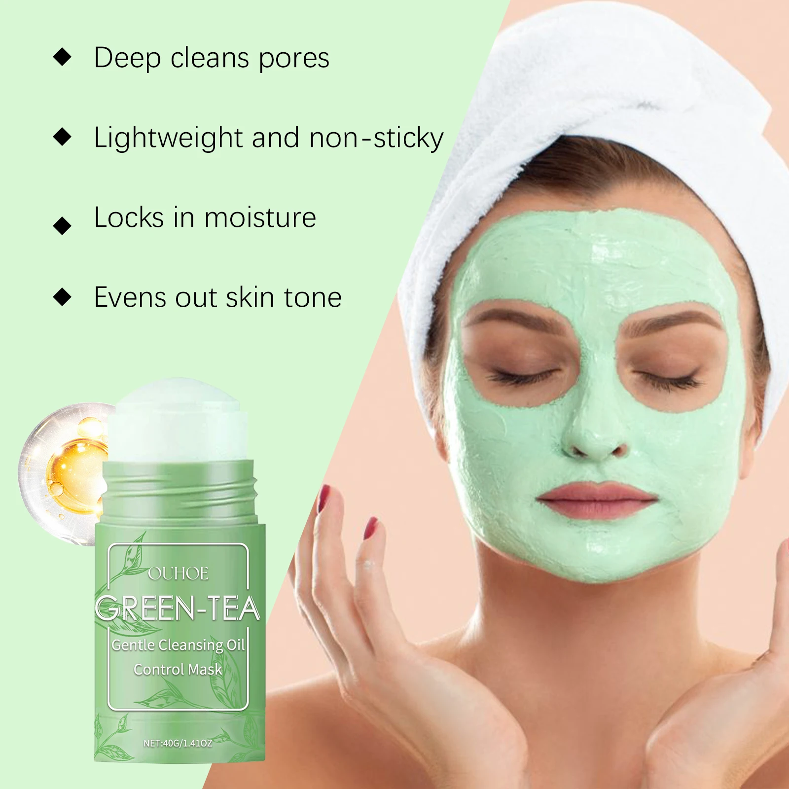 Green Tea Clay Mask Stick Natu - Green Tea Cleansing Clay Mask 评论和价格