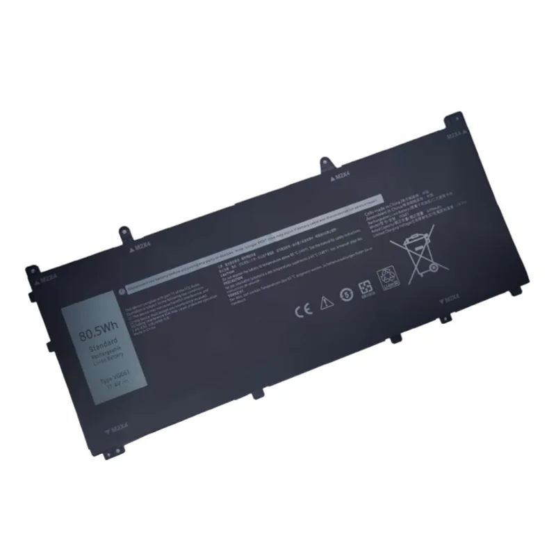 9Cell 11.4V 80.5Wh 6709mAh New VG661 Laptop Battery For Dell Alienware X14 R1 R2 P150G Series DKNWN V4N84 0GD3C9 0V4N84