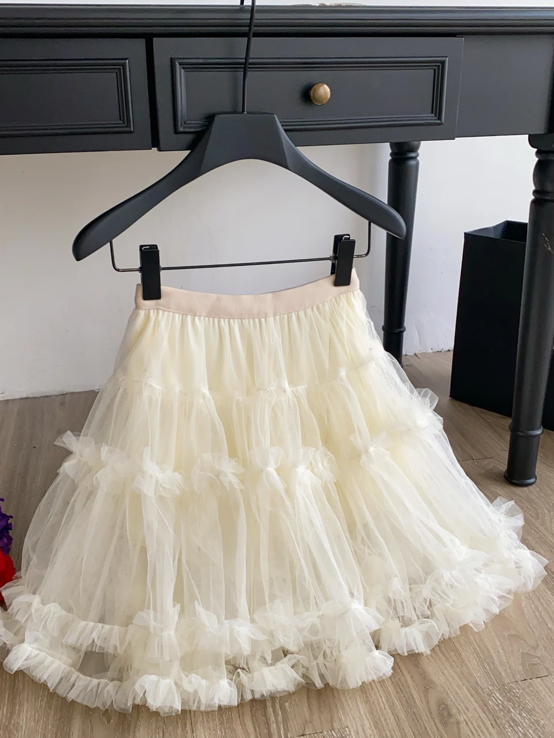 Sweet Ballet Style Mesh Skirt Women's High Waist A-Line Puffy Short Skirt Age-Defying City Commuting Travel Casual Date Skirt